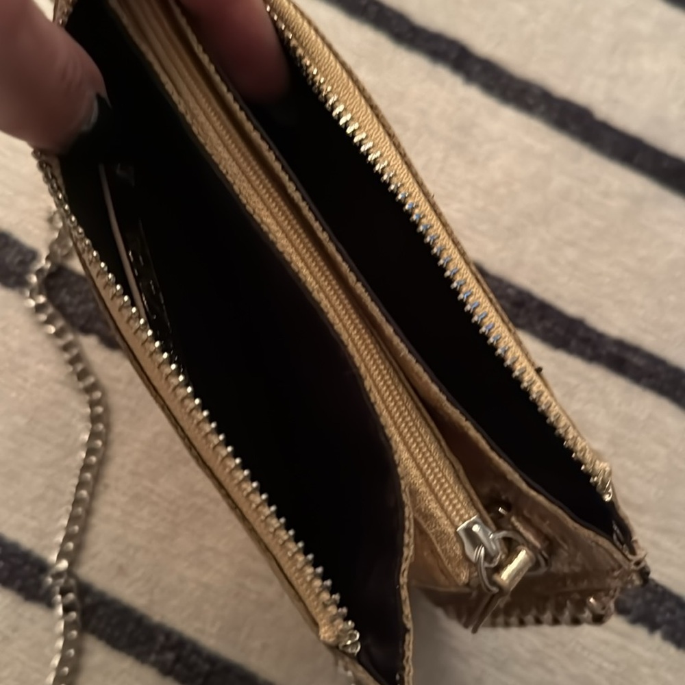 Zara bag on chain gold w/silver detail - Picture 6 of 11